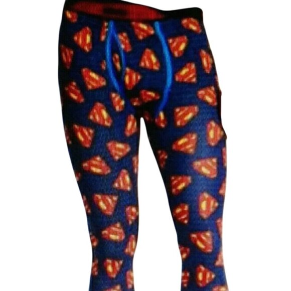 Superman S 28 30 Cool Johns Long Underwear Comic Print Base Layer Thermal Bottom - Picture 4 of 4